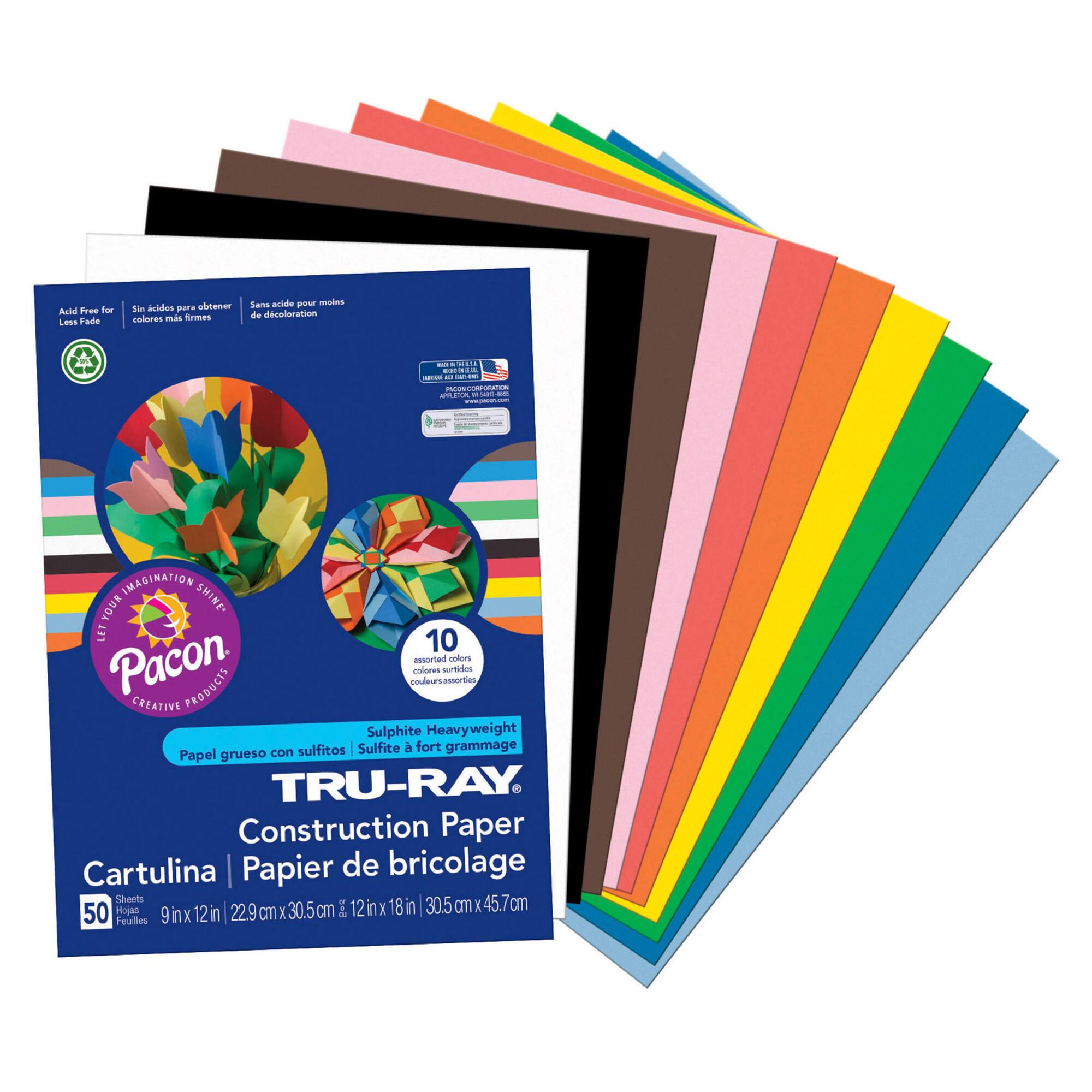 Tru-Ray® Construction Paper, 9" x 12", 5ct.